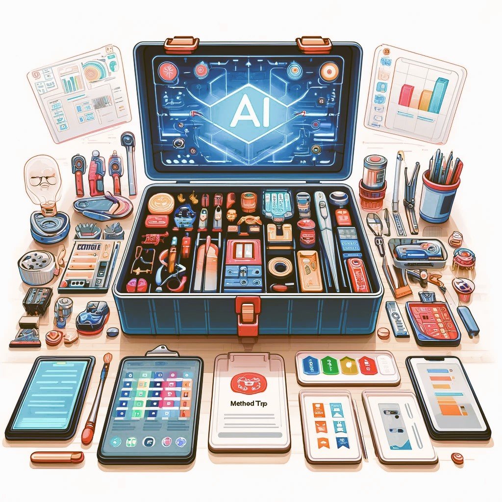 Illustrasjon av ulike skjermer som skal symbolisere AI - kunstig intelligens.